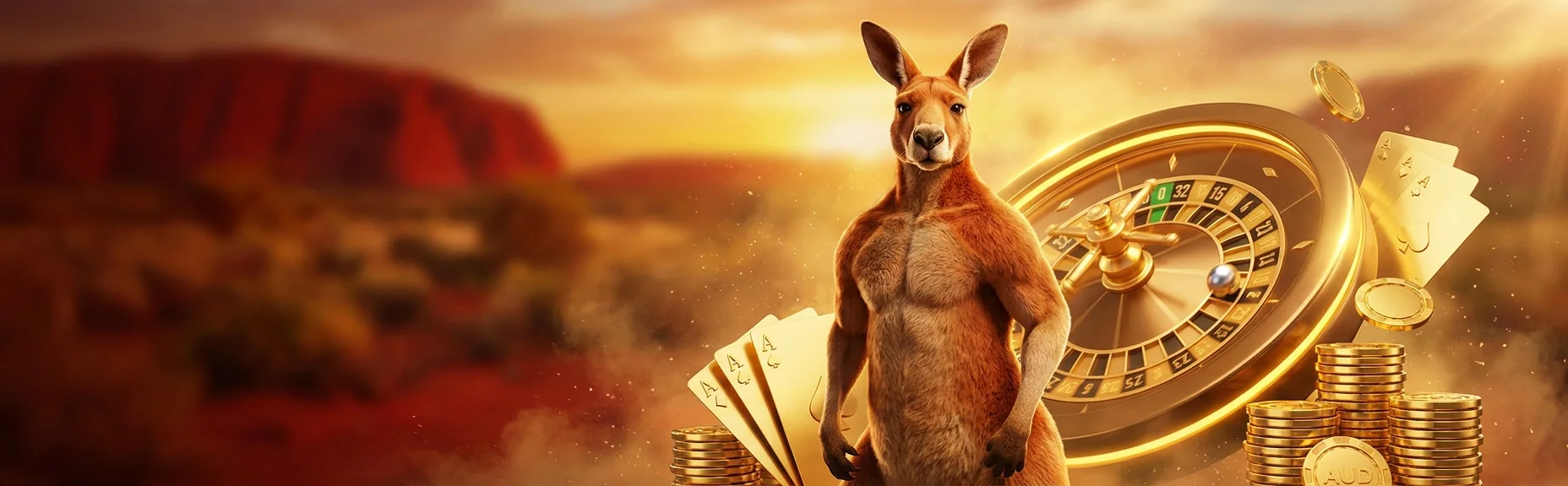 Complaints, The Pokies red kangaroo outback banner