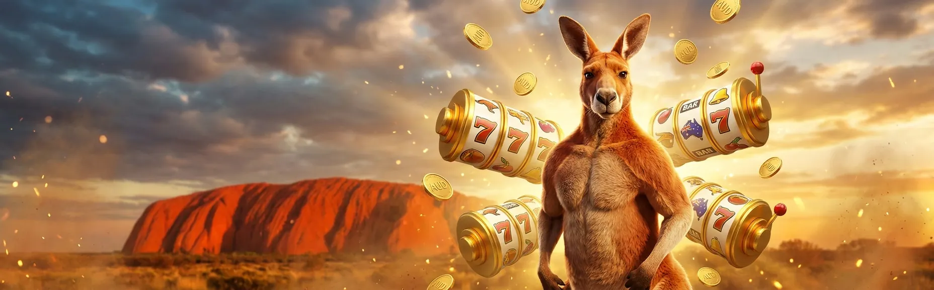 Pokies, The Pokies red kangaroo outback banner